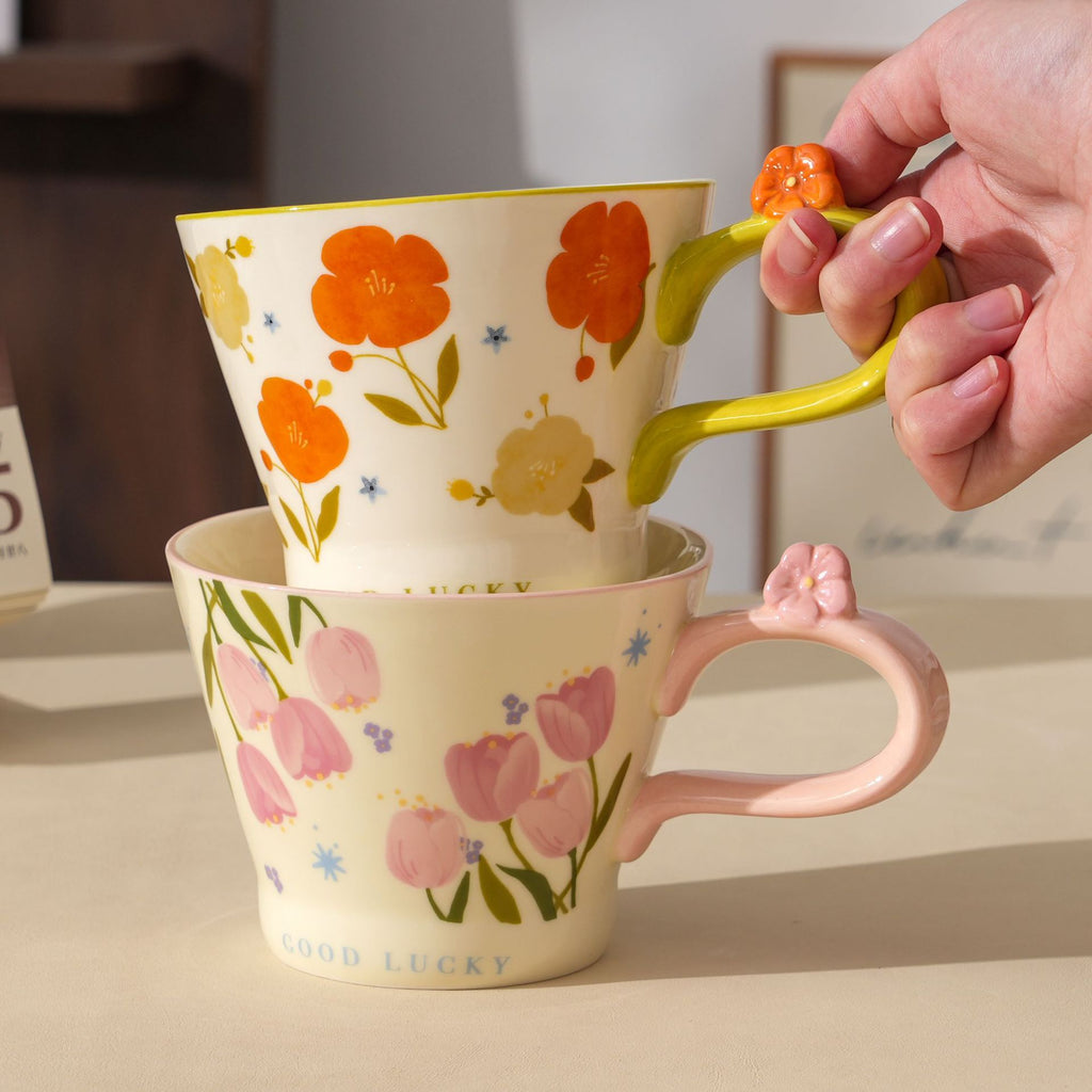 Tulip Floral Ceramic Mug