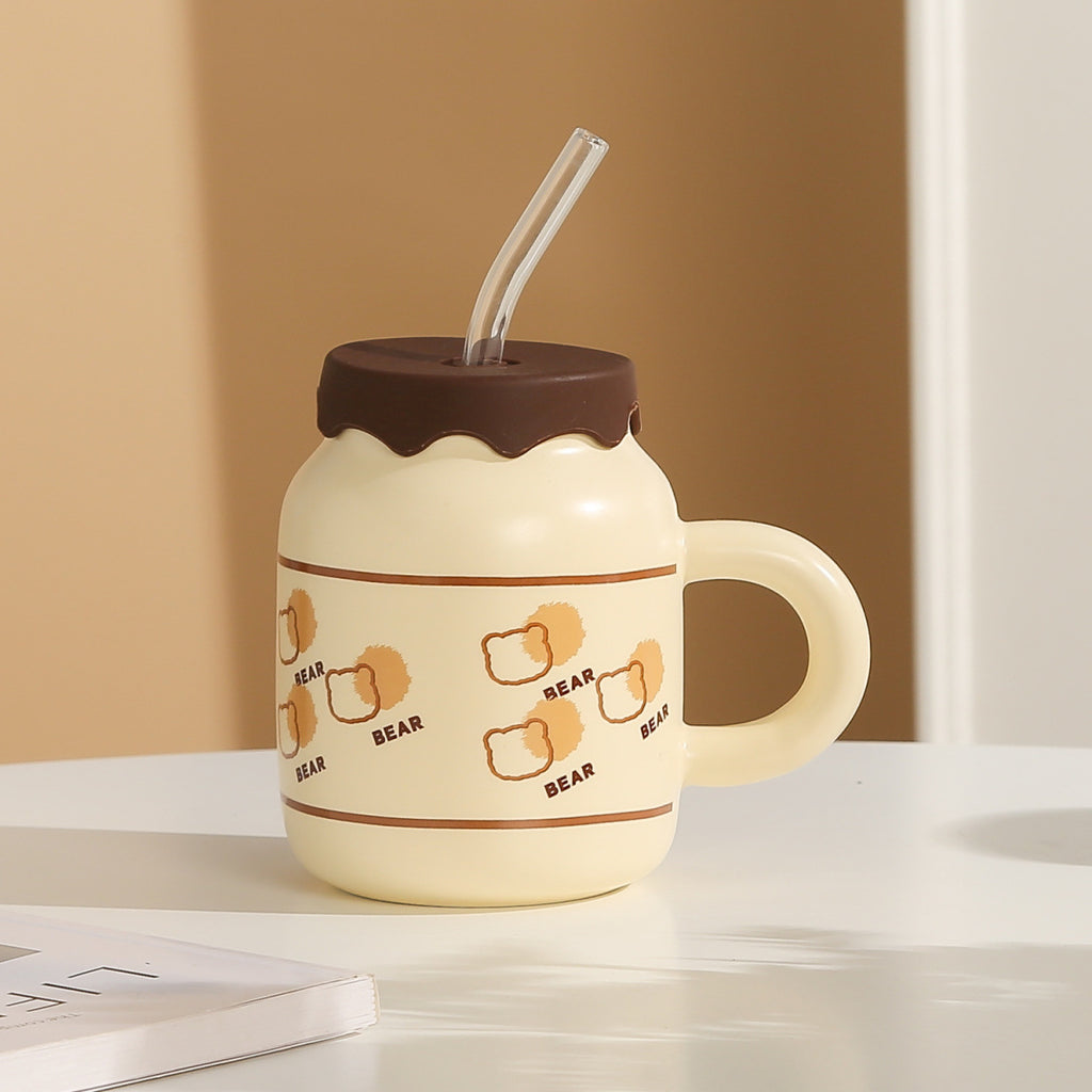 Little Bear Mug with Straw