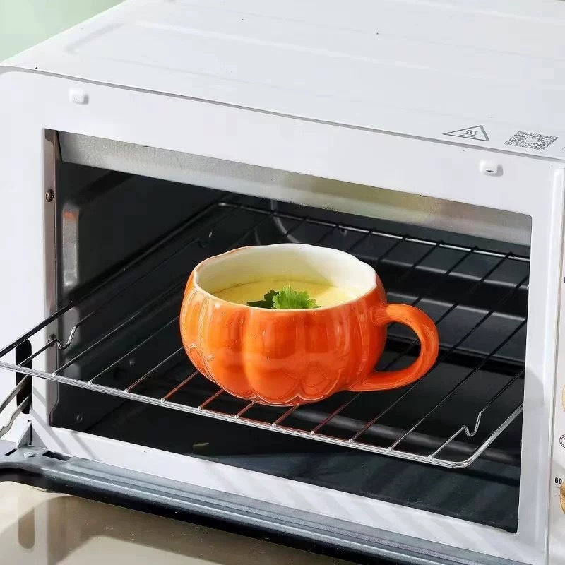 Pumpkin Shaped Ceramic Mug