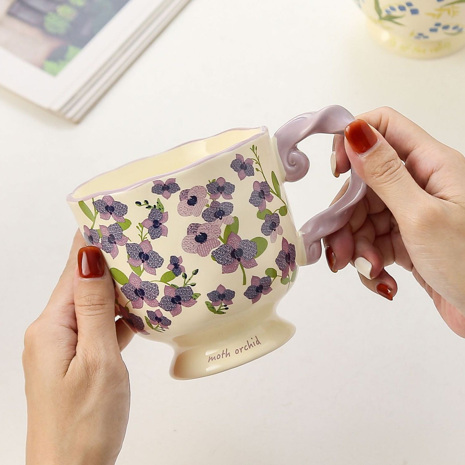 Moth Orchid Floral Mug