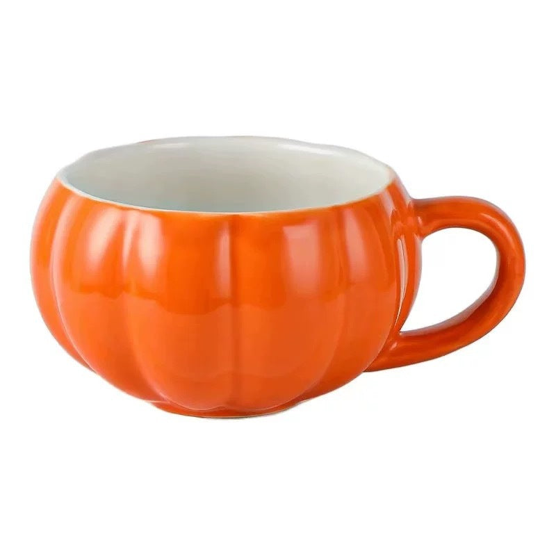 Pumpkin Shaped Ceramic Mug
