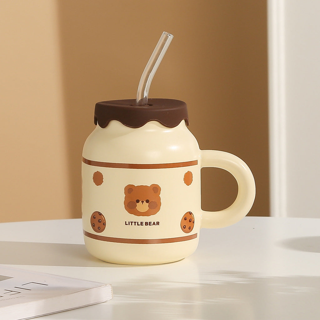 Little Bear Mug with Straw