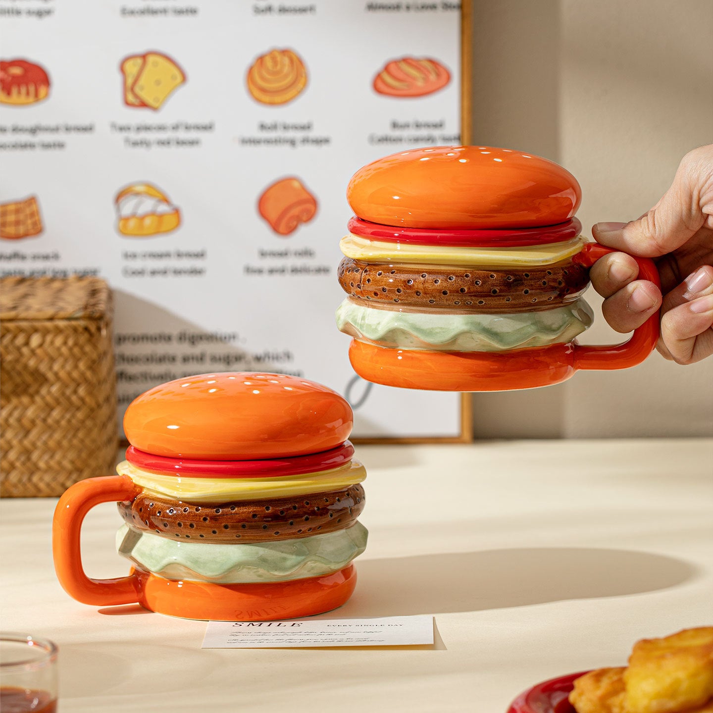 Burger Shaped Ceramic Mug