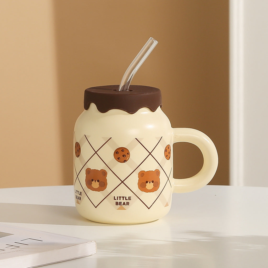 Little Bear Mug with Straw