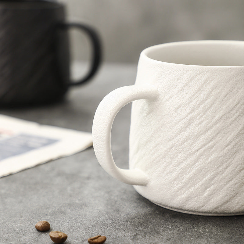 Diagonal Texture Ceramic Mug